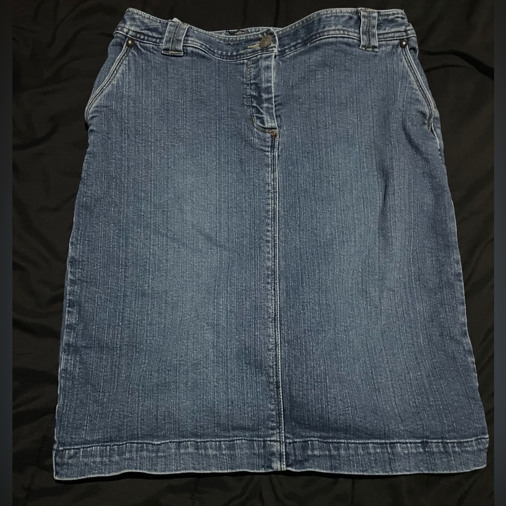 90s Y2K Denim Midi Skirt